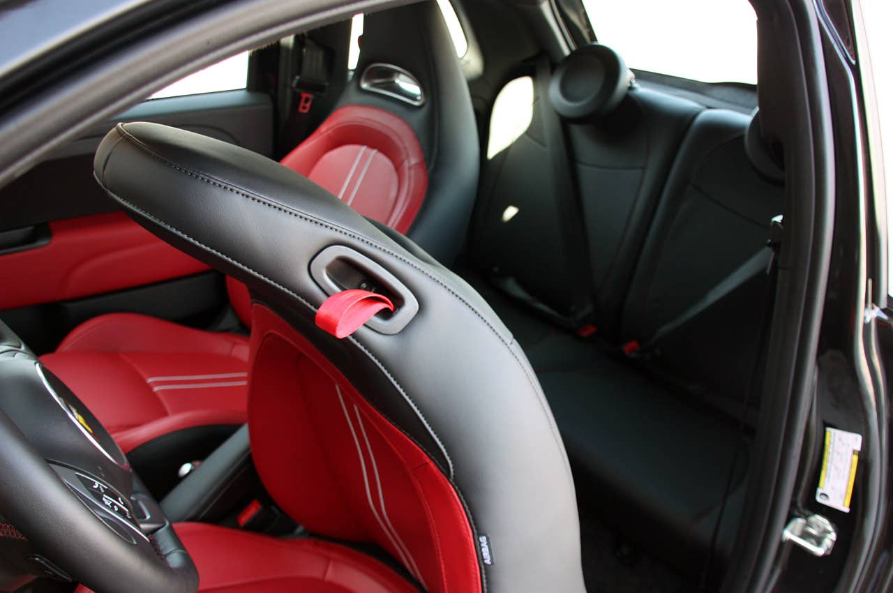 2012 Fiat 500 Abarth rear seat access