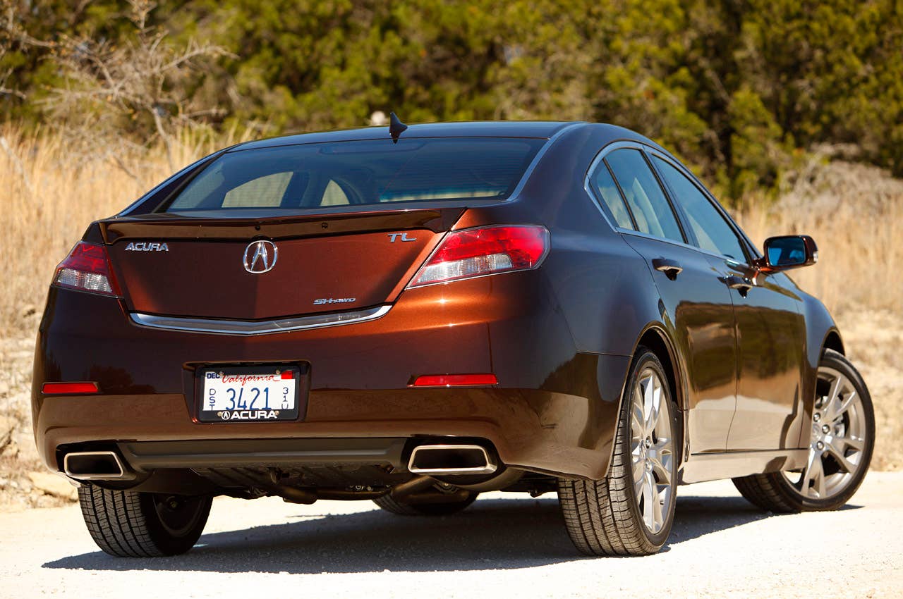 2012 Acura TL rear 3/4 view