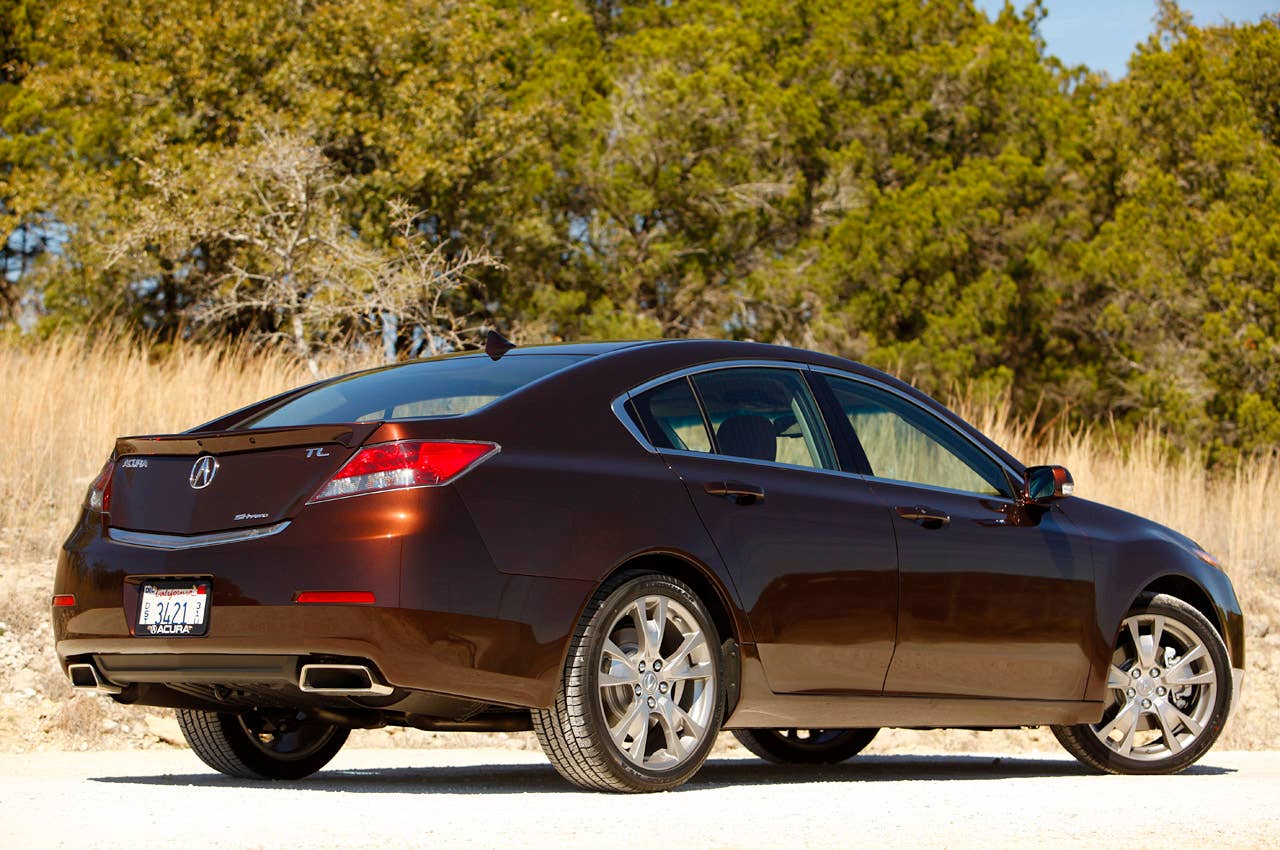 2012 Acura TL rear 3/4 view