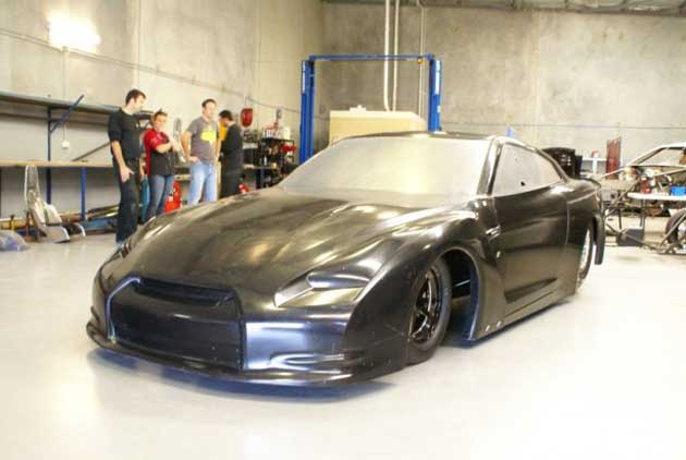 ITP Racecars Nissan GT-R Drag Racer front 3/4