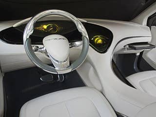 It's no surprise that the company behind the iPhone's gesture-based instrument cluster (Nartron) also works with Apple and other major electronics suppliers. The reconfigurable LCD display shows a glimpse of what the future of infotainment will look like. The button and switchless dashboard integrates multiple video monitors, GPS units, internet access and much more.Chrysler CarsChrysler 300Chrysler 300C