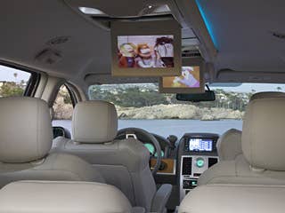 If you're shopping for a new family hauler and want a simple-to-use, kid-quieting A/V system, consider the Chrysler Town & Country and Dodge Caravan with the 2-screen option. It pipes 3 channels of kid's shows into twin overhead monitors. Kids listen over wireless headphones. See more at Chrysler.com.Cost: $2000 |  Ease of Use: Easy | You'll Be Using It: Right AwayChrysler CarsChrysler 300Chrysler Town & Country