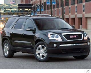 This is GMC's version of the Buick Enclave and Chevrolet Traverse. Like its corporate cousins, the Acadia has been named an IIHS Top Safety Pick and has earned an overall 5-Star rating from the NHTSA. In other words, the 2012 GMC Acadia is a safety homerun, one that’s equipped with six airbags, OnStar emergency response services and StabiliTrak, as well as available amenities like rear-parking sensors and a blind-spot monitor. Thankfully, that high-degree of safety comes in a stylish package accented by generous interior room and a pleasant driving experience. Research the GMC Acadia GMC Acadia Photos & Information GMC Acadia Specs GMC Acadia Local Dealer Price Quote