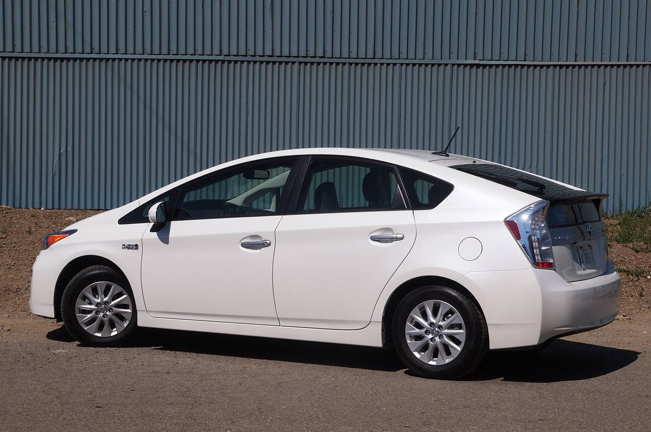 2012 Toyota Prius Plug-In rear 3/4 view