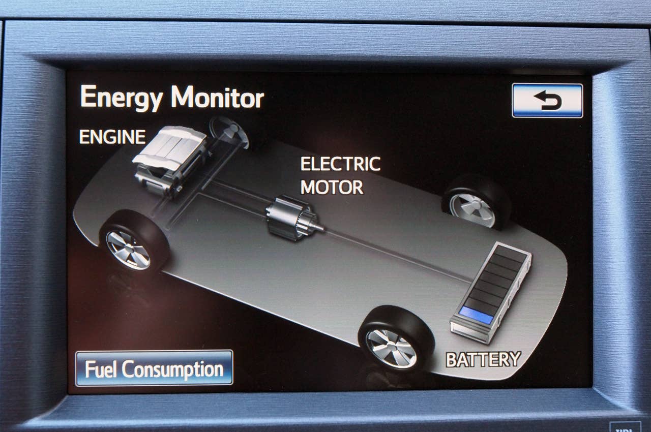 2012 Toyota Prius Plug-In energy monitor display