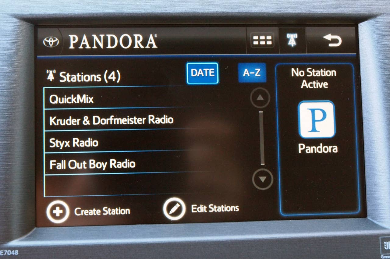 2012 Toyota Prius Plug-In Pandora display
