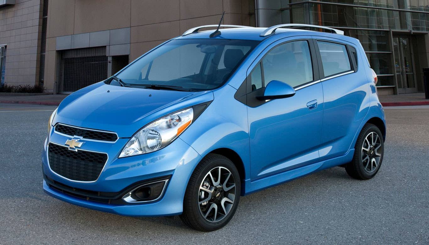 Sticker Price: $12,170 - $16,385 Invoice Price: $11,805 - $15,730 Fuel Economy: 31 mpg City, 39 mpg Highway  Sure, the Spark may seem a bit small. But what you don’t know is that consumers and automotive journalists alike are really starting to like the Spark for its versatility and interior roominess since it arrived in the U.S. last year.  Its electric power steering is well-suited for urban driving, as is its ability to be parked in tight quarters.  Research the Chevrolet Spark Chevrolet Spark Overview Chevrolet Spark Photos & Video Chevrolet Spark Local Dealer Price Quote