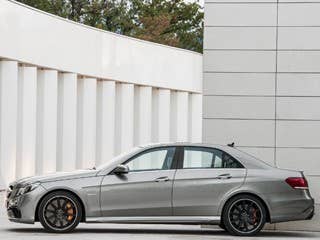 Refined accouterments aside, make no mistake: This car is first and foremost about power.  On paper, this is obvious. The base E63 AMG harnesses 550 horsepower, for perspective's sake, about 100 more than the much-heralded 2014 Corvette C7 Stingray. The AMG Sport model, new to the 2014 lineup, harnesses 585 horsepower, and its 0-to-60 miles per hour time has been clocked at 3.6 seconds.  But paper can't capture the AMG Sport model, with its Sport+ transmission mode selected and RaceStart option enabled, hurtling from a dead stop out of the gate like Space Shuttle launch, the silky smooth engine never sounding taxed.  (I experienced this RaceStart test as a rear-seat passenger, tagging along with a driver who went undetected through the aforementioned police fiasco and happened to have his international license).  With the stipulation that I've not driven all 22 of the AMG models Mercedes manufacturers– nor the confusing array of 74 various E-Class models – it's easy to take Oliver Weich, the director of AMG, at his word that the E63 AMG Sport is the "most powerful E-Class" ever built.  On the highway, the car is whatever the driver would like it to be, a luxurious sedan capable of comfortably fitting four or five people, an amply-sized roadster capable of bursting past slower traffic– or a 4,067-pound paperweight for the Spanish police. Once back in the world-class city of Barcelona, the world-class car appeared right at home in its business-class surroundings.  Here's more specifics on the E63 AMG.