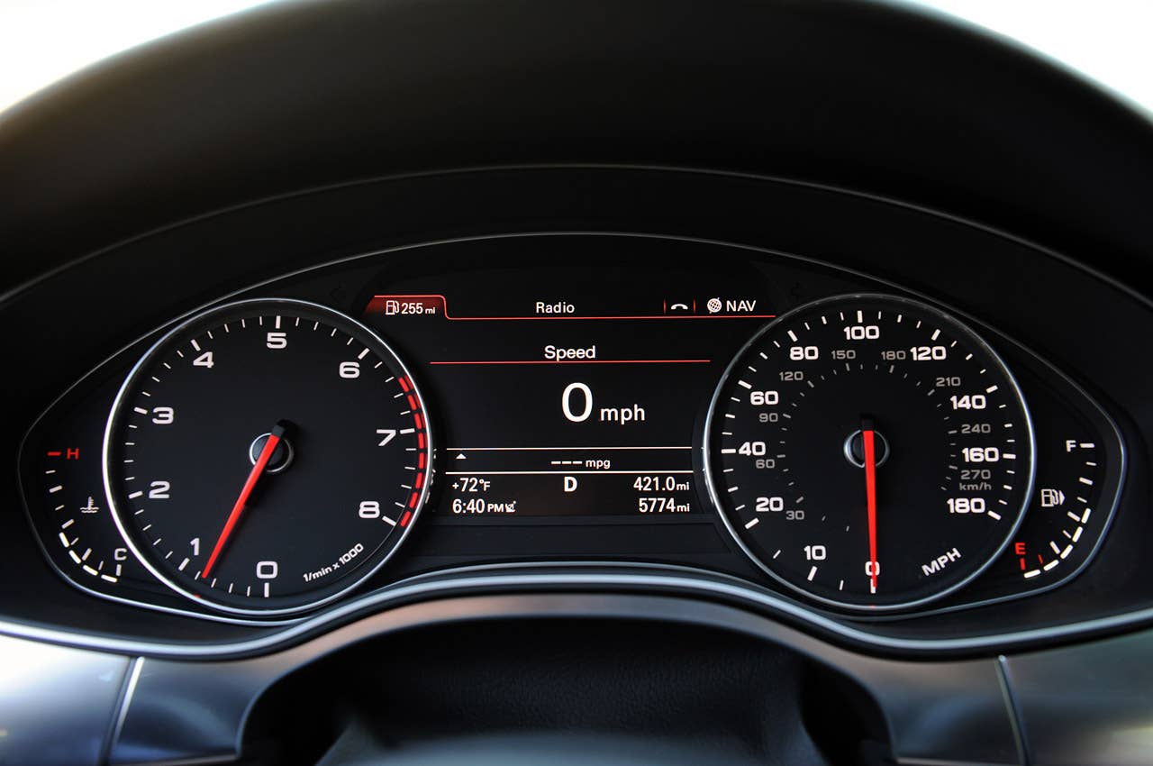 2012 Audi A7 3.0T gauges