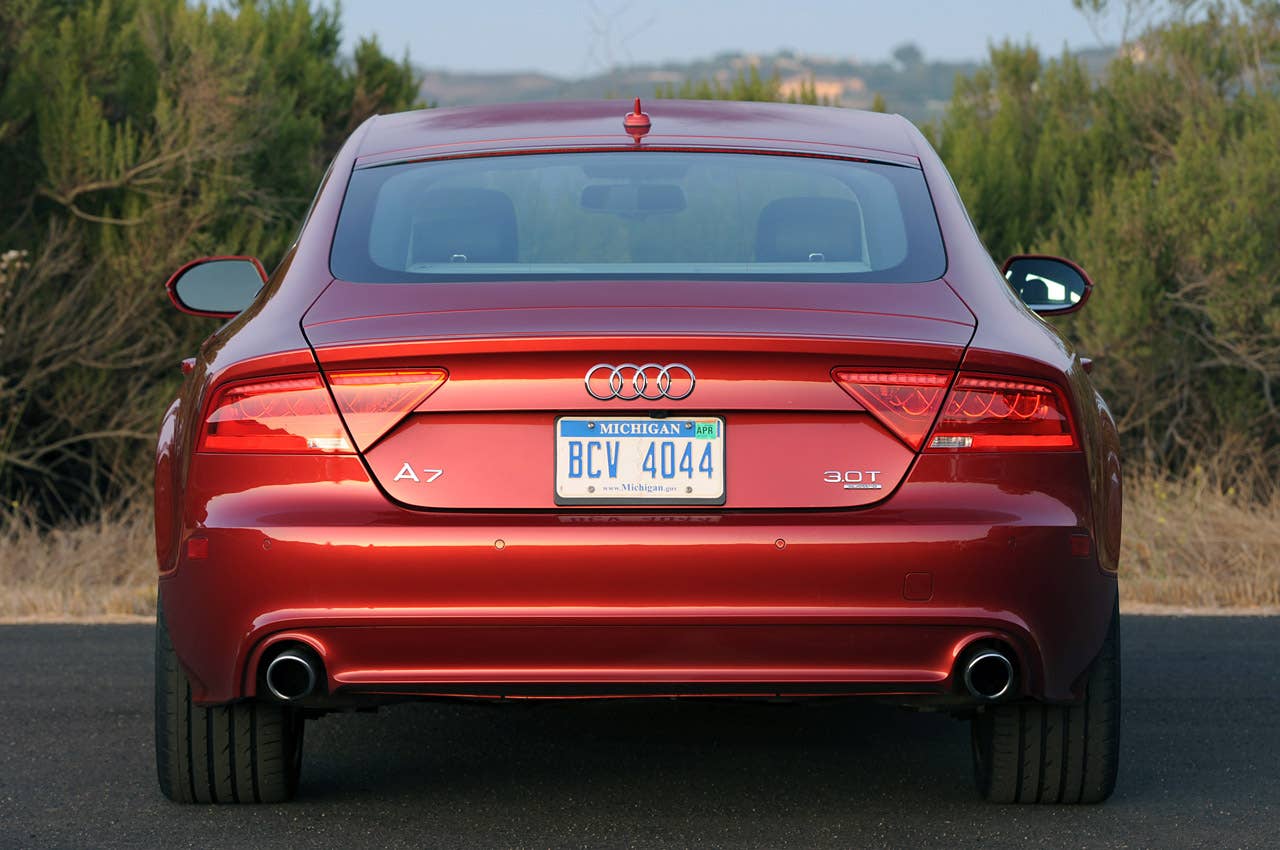 2012 Audi A7 3.0T rear view