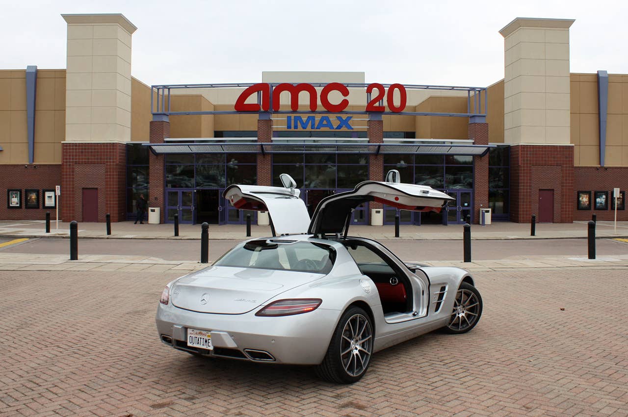 2010 Mercedes-Benz SLS AMG rear 3/4 view