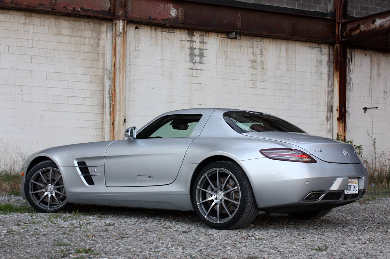 2010 Mercedes-Benz SLS AMG rear 3/4 view