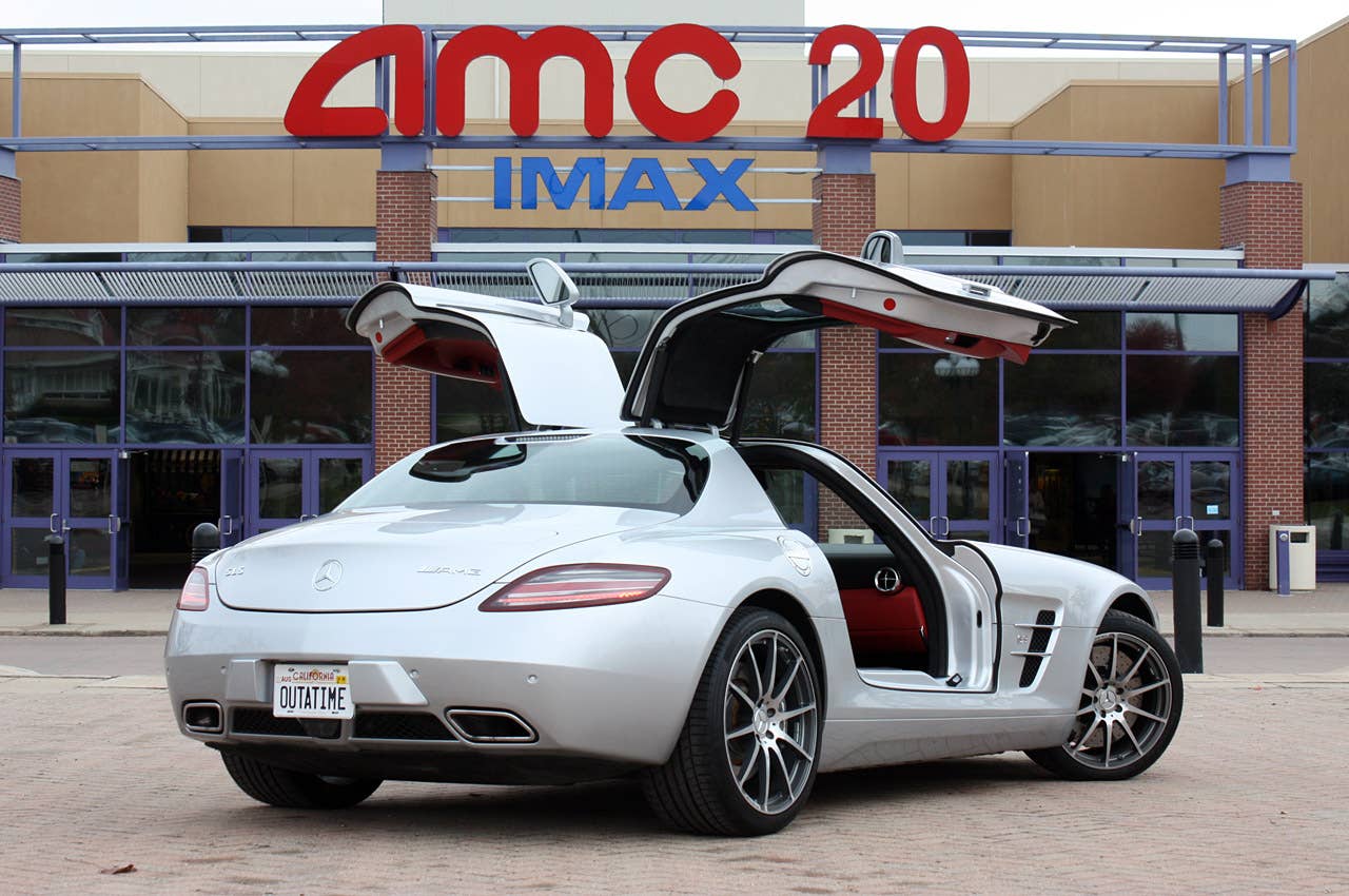 2010 Mercedes-Benz SLS AMG rear 3/4 view