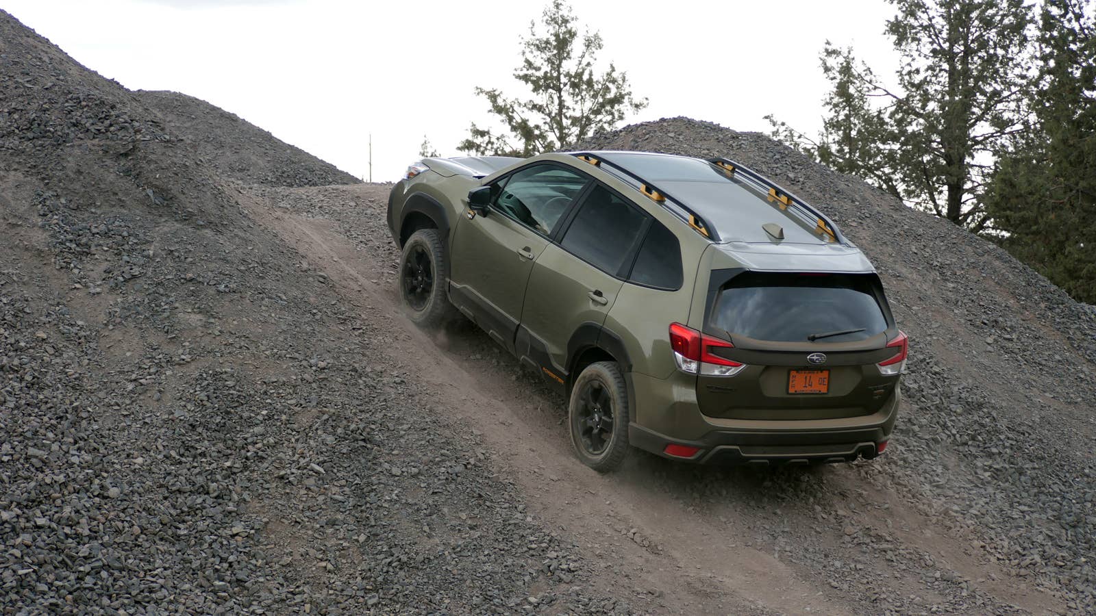 2022 Subaru Forester Wilderness action rear uphill