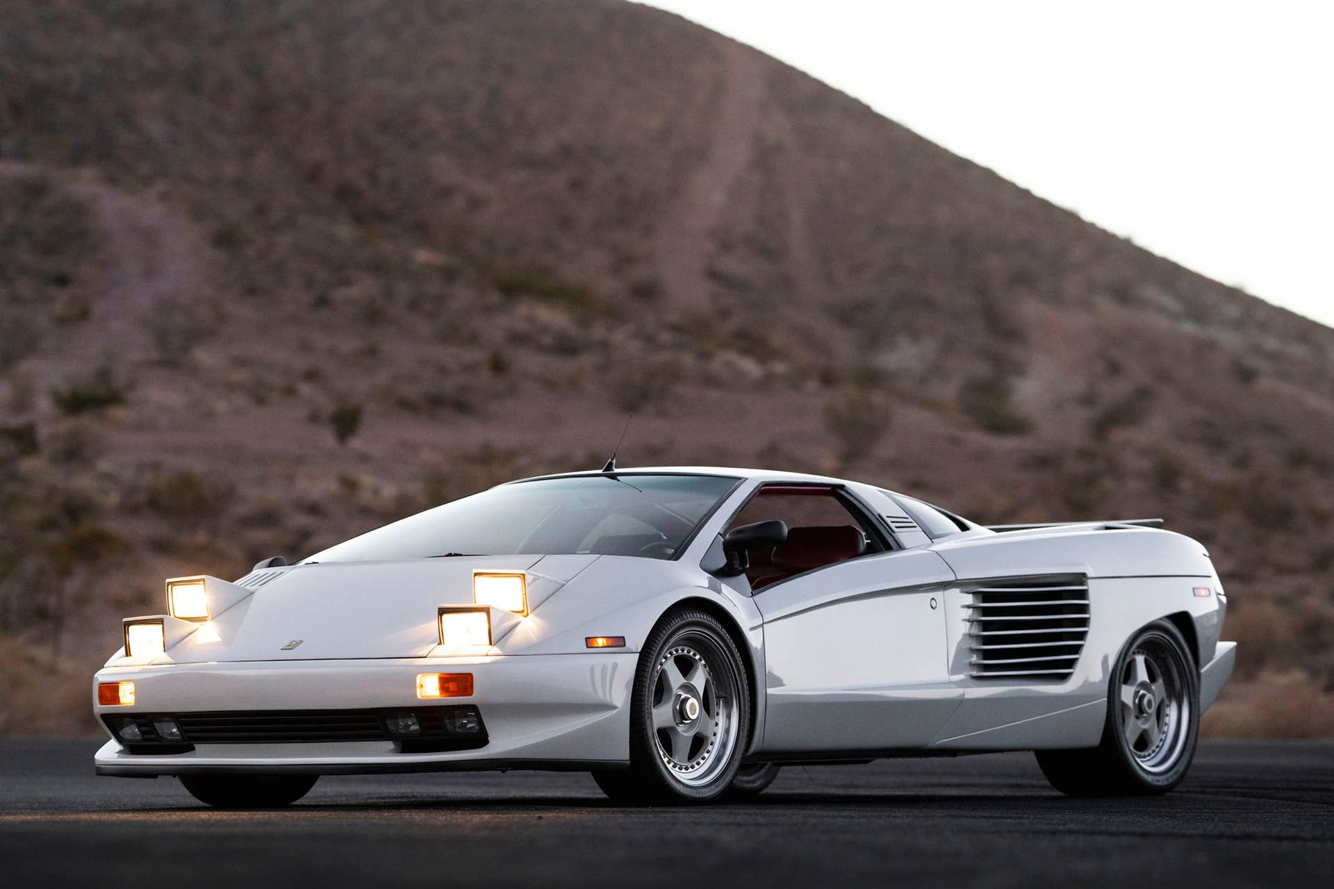 1988 Cizeta-Moroder V16T in silver front angled view