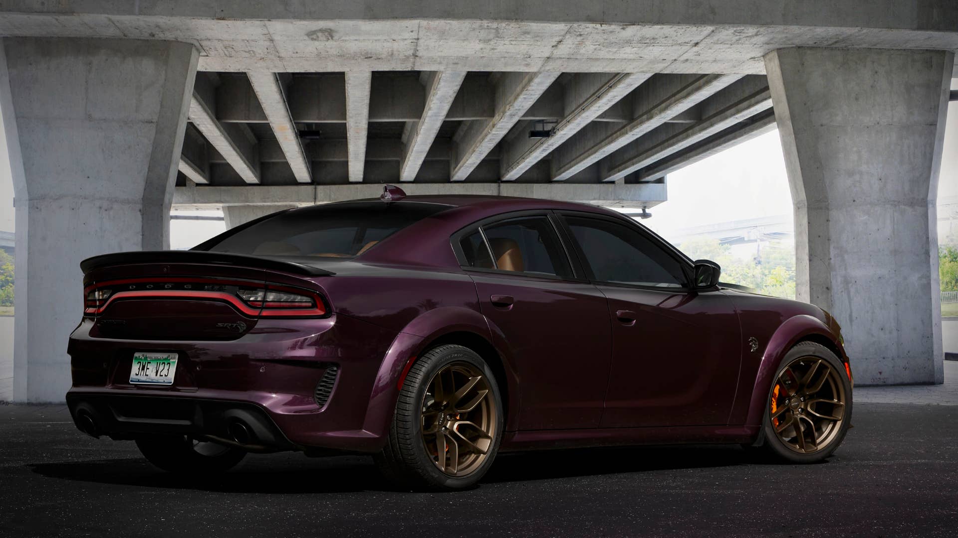 The “Brass Funky” order combination for the 2022 Dodge Charger SRT Hellcat Redeye Widebody Jailbreak model combines a Hellraisin exterior with Sepia Laguna leather seats, Sepia floor mats, carbon fiber bezels, suede headliner, Alcantara steering wheel with a White SRT logo on the interior and much more that can be customized.