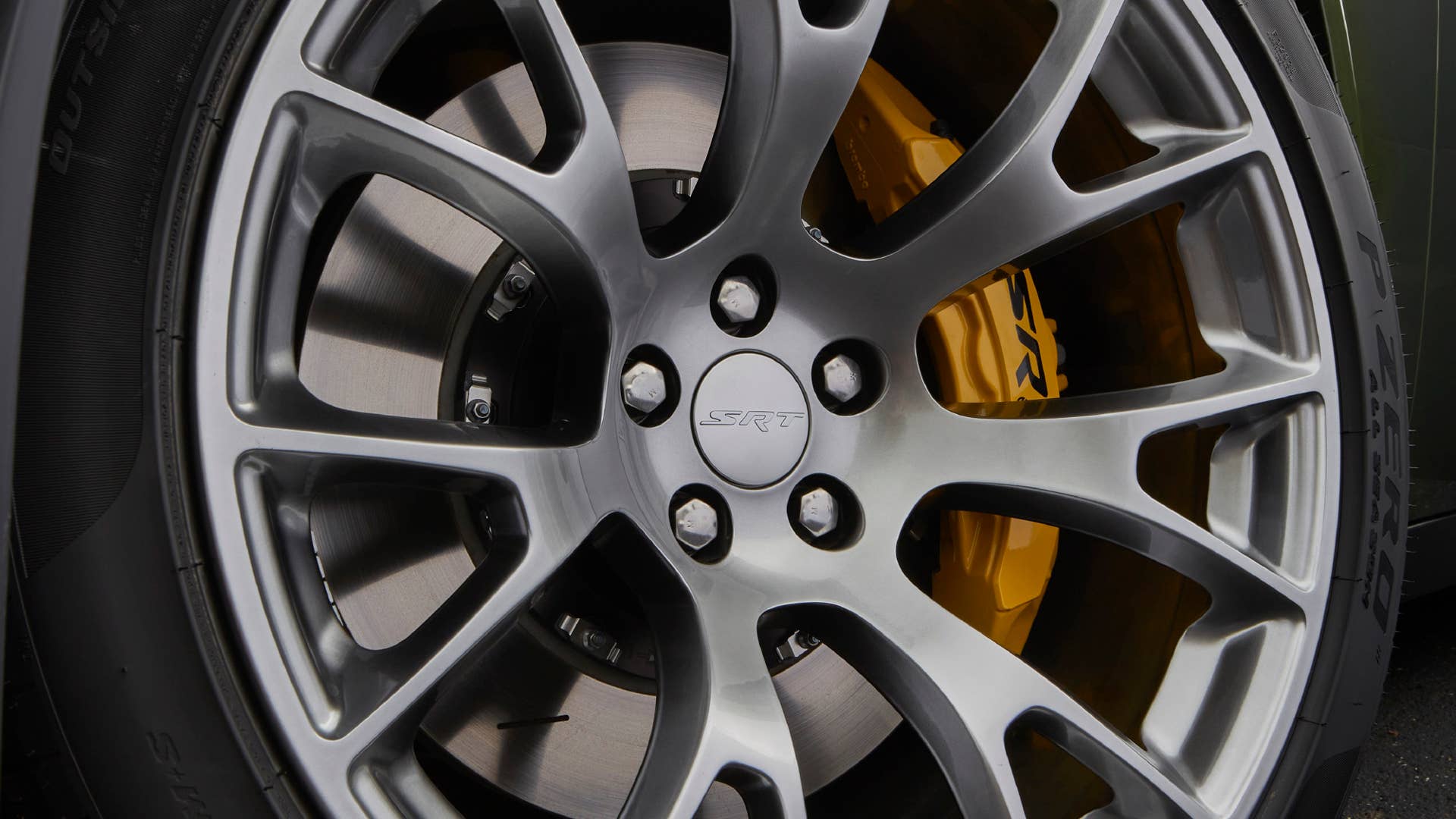 2022 Dodge Challenger SRT Hellcat Redeye Widebody Jailbreak model with 20-by-11-inch Warp Speed Satin Carbon wheels. Challenger Jailbreak models offer seven wheel options and six color options for brake calipers.