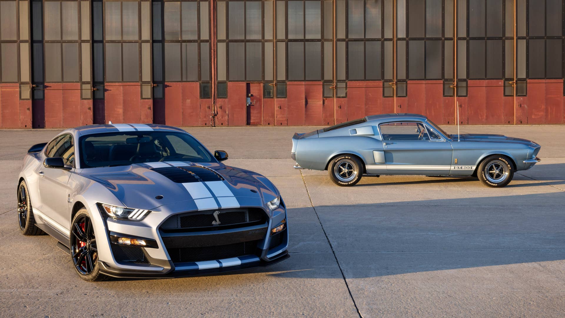 Preproduction model shown. Available spring 2022. GT500 and Shelby are registered trademarks of the Carroll Hall Shelby Trust. Historic vehicle shown.
