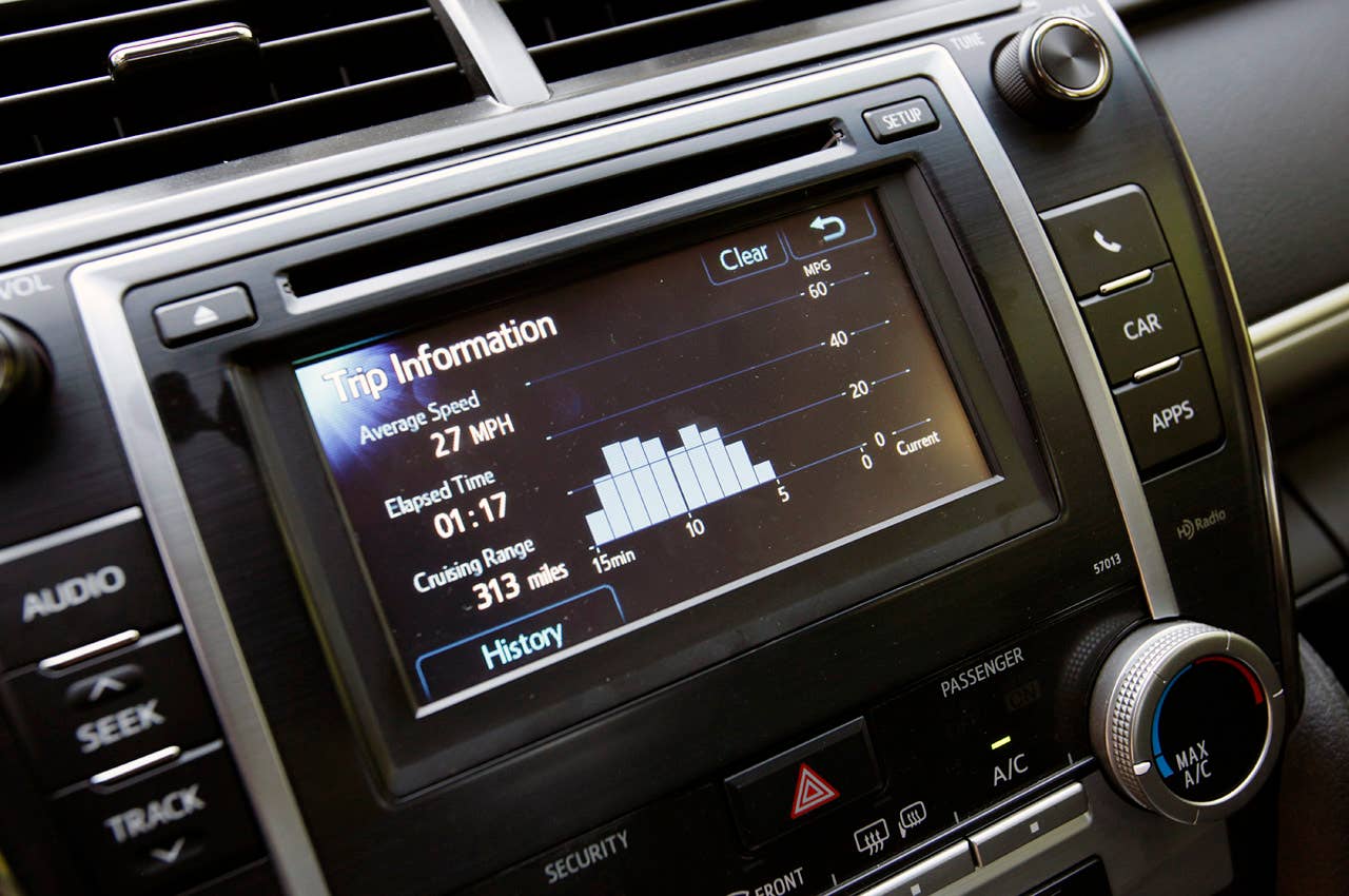 2012 Toyota Camry trip information display