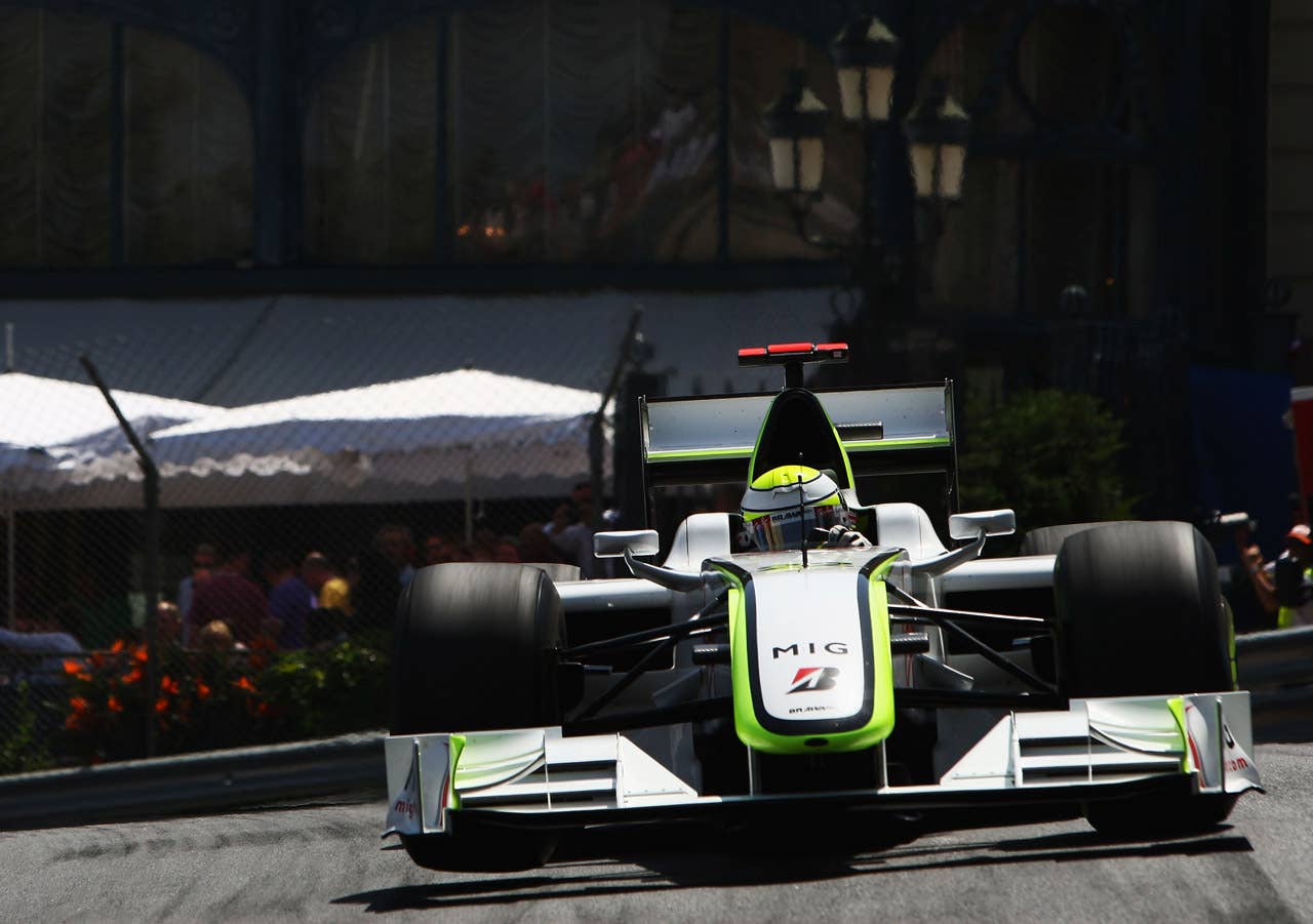 MONTE CARLO, MONACO - MAY 24: Jenson Button of Great Britain and Brawn GP drives during the Monaco Formula One Grand Prix at the Monte Carlo Circuit on May 24, 2009 in Monte Carlo, Monaco. (Photo by Clive Mason/Getty Images)