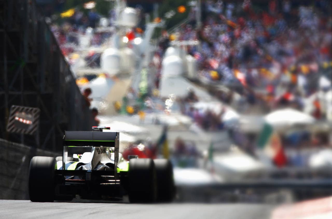 MONTE CARLO, MONACO - MAY 24: Jenson Button of Great Britain and Brawn GP drives on his way to winning the Monaco Formula One Grand Prix at the Monte Carlo Circuit on May 24, 2009 in Monte Carlo, Monaco. (Photo by Paul Gilham/Getty Images)