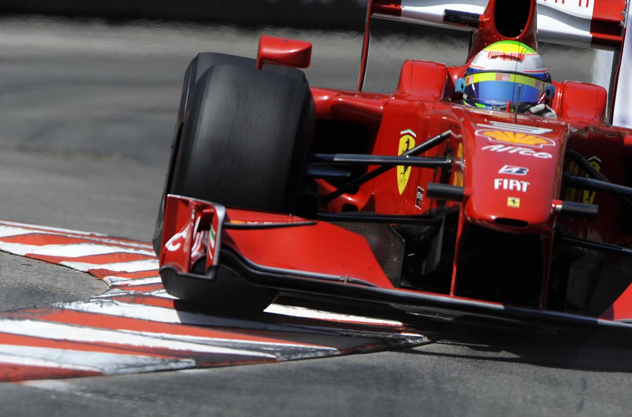 Ferrari Brazilian's driver Felipe Massa drives at the Monaco racetrack on May 24, 2009 in Monte Carlo, during the Monaco Formula One Grand Prix. Brawn GP's British driver Jenson Button won the race ahead his Brazilian team mate Rubens Barrichello and Ferrari's Finnish driver Kimi Raikkonen. AFP PHOTO / GERARD JULIEN (Photo credit should read GERARD JULIEN/AFP/Getty Images)