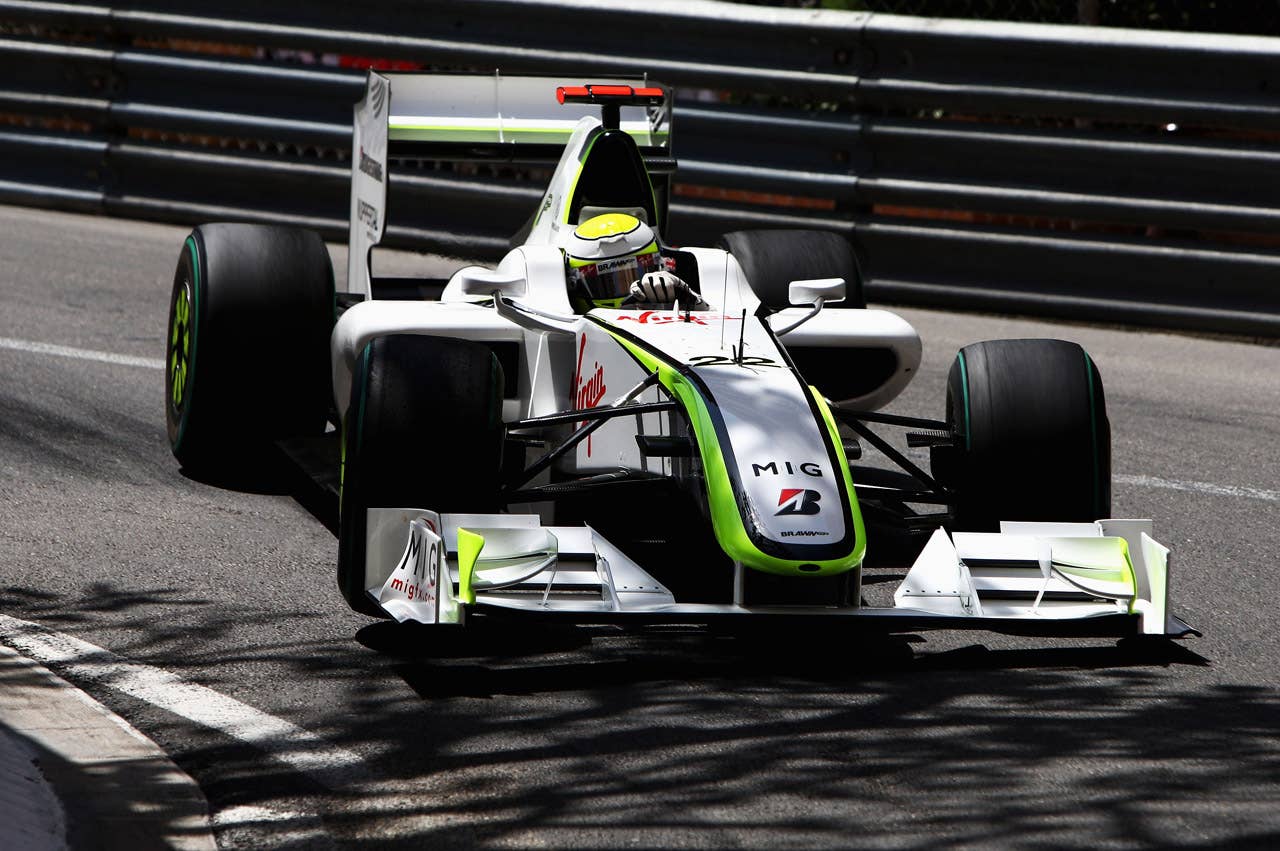 MONTE CARLO, MONACO - MAY 24: Jenson Button of Great Britain and Brawn GP drives on his way to winning the Monaco Formula One Grand Prix at the Monte Carlo Circuit on May 24, 2009 in Monte Carlo, Monaco. (Photo by Clive Mason/Getty Images)