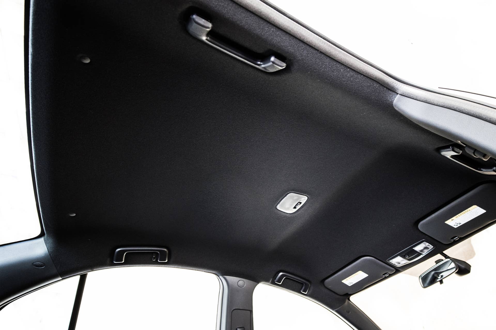 The 2015 Mitsubishi Lancer Evolution Final Edition, interior headliner.
