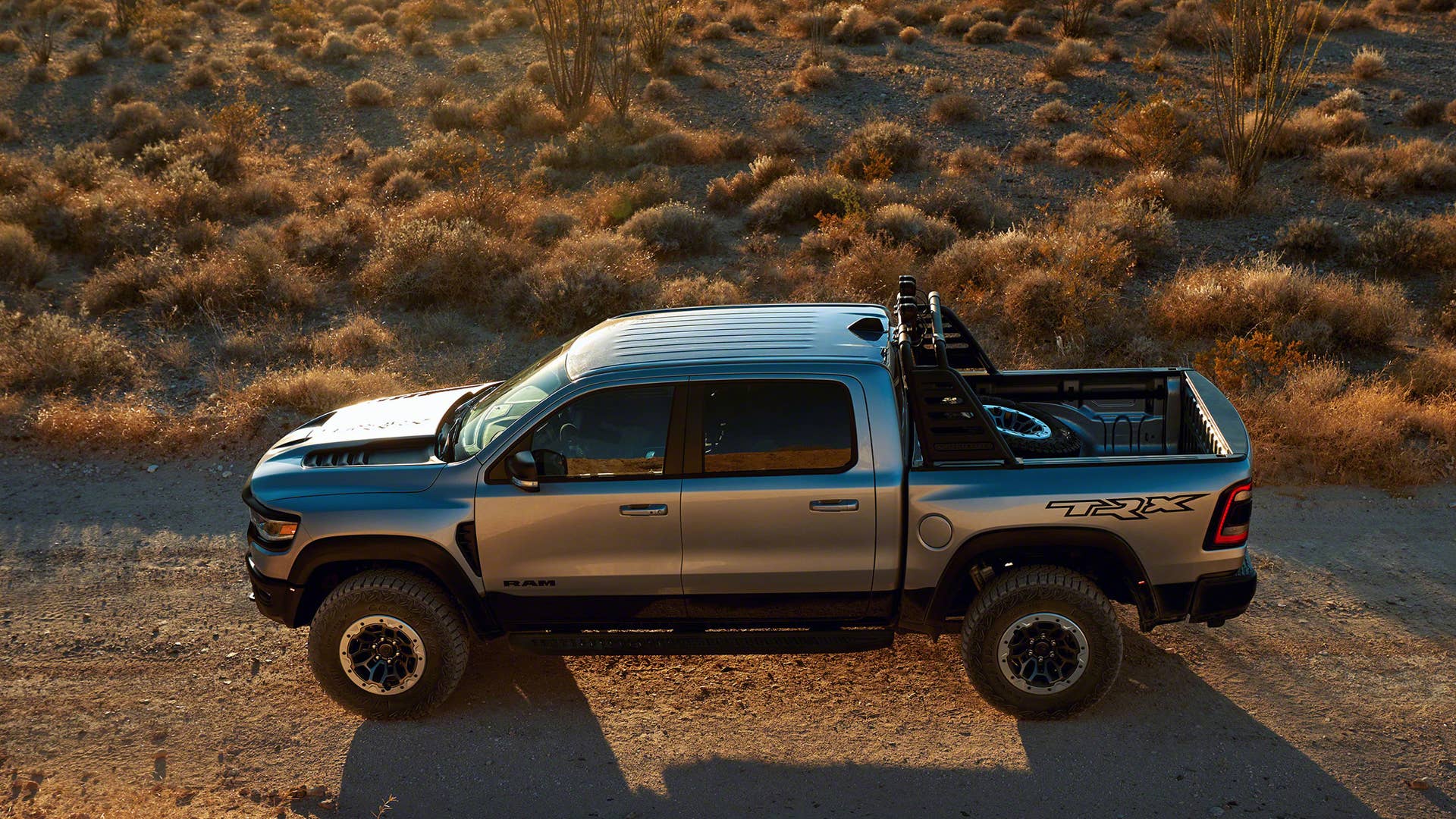 2021 Ram 1500 TRX driver’s side profile overhead