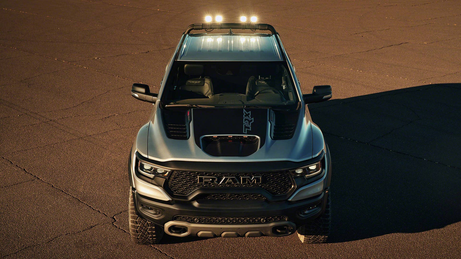 2021 Ram 1500 TRX front head-on overhead