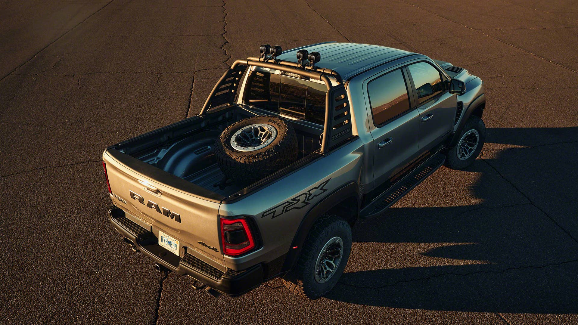 2021 Ram 1500 TRX rear 3/4 overhead