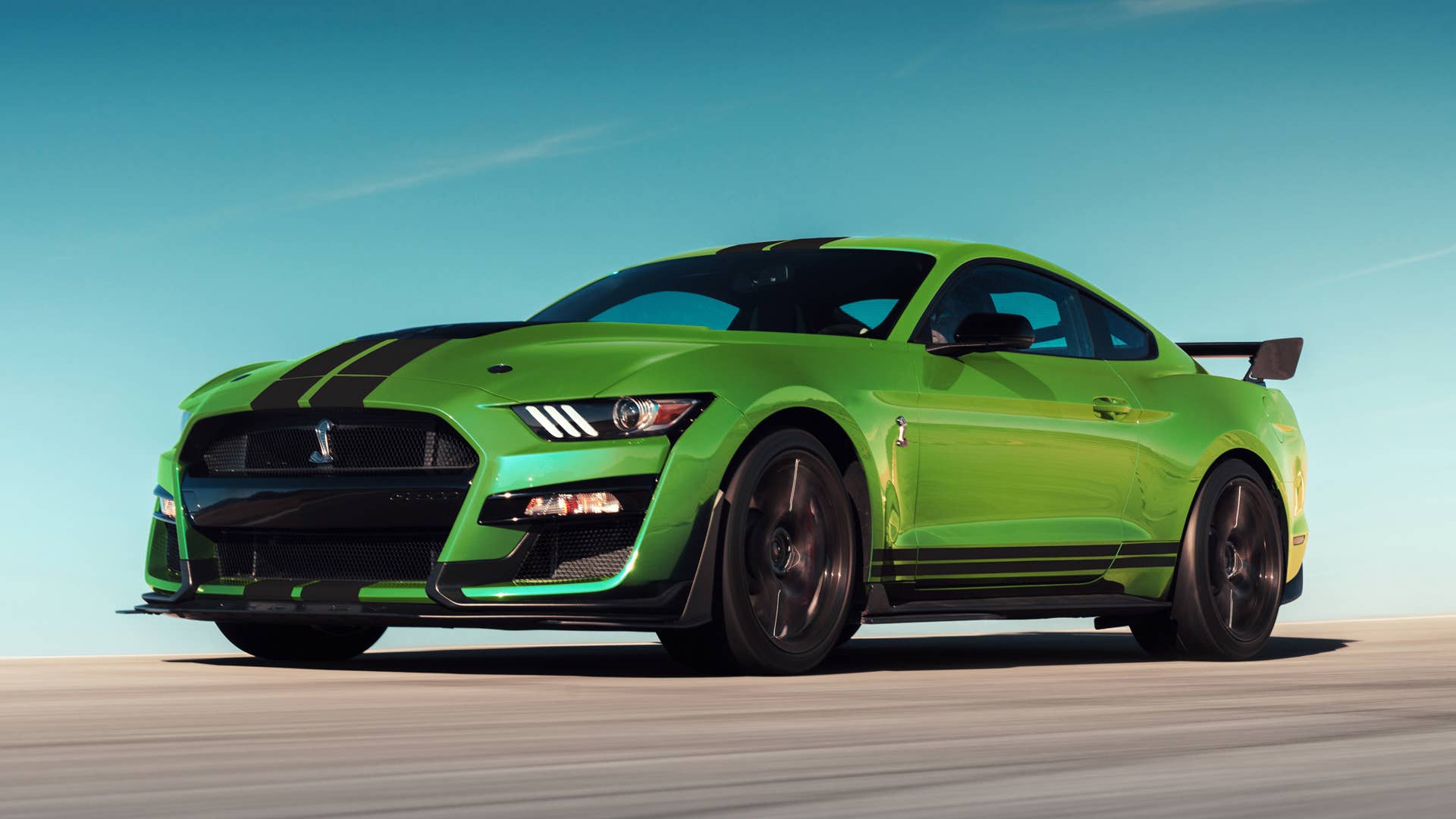 Grabber Lime is one of two new feature colors available across the Mustang lineup for 2020; Twister Orange is the other. In addition, new Iconic Silver and Red Hot Metallic will freshen up the new Mustang palette, including for Shelby GT350 and Shelby GT500 models.