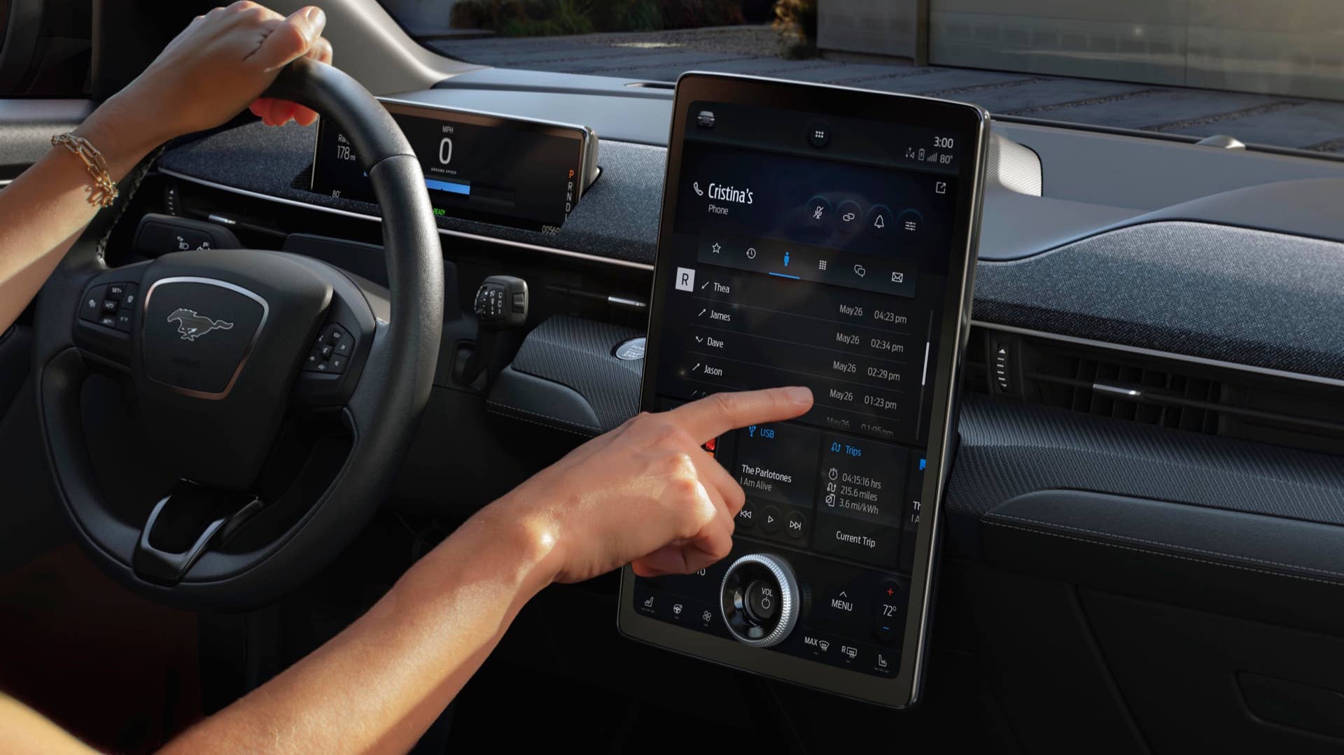 Making its debut in the Mustang Mach-E is the next-generation SYNC communications and entertainment system, a sleek and modern interface that uses machine learning to quickly learn drivers’ preferences and gets even better over time, thanks to advanced over-the-air updates.