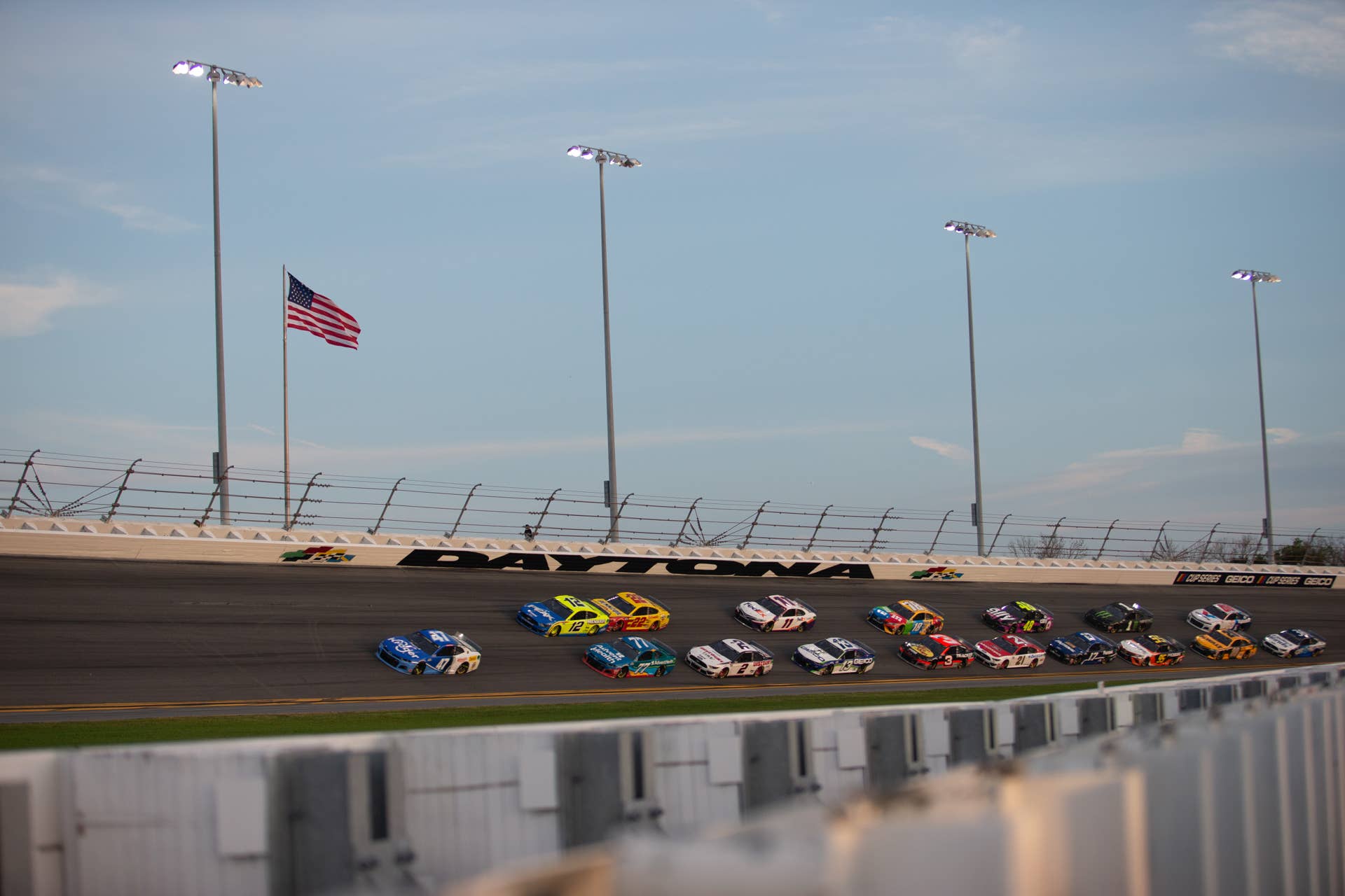 DAYTONA, FL - FEBRUARY 17: Ricky Stenhouse Jr., driver of the #47 JTG Daugherty Racing Kroger Chevrolet Camaro, leads during the Daytona 500 on February 17, 2020 at Daytona International Speedway in Daytona Beach, Fl. (Photo by David Rosenblum/Icon Sportswire via Getty Images)
