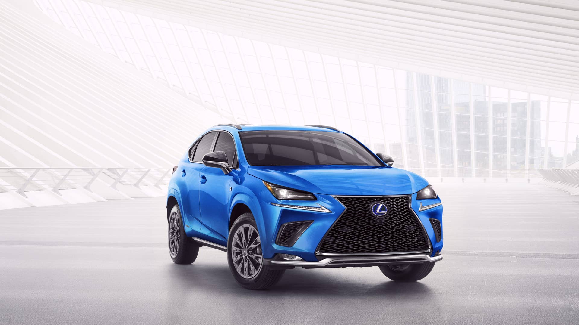 Lexus combines its Black Line Special Edition features with a new Grecian Blue color on the NX 300h F Sport, and a pair of Zero Halliburton travel cases.