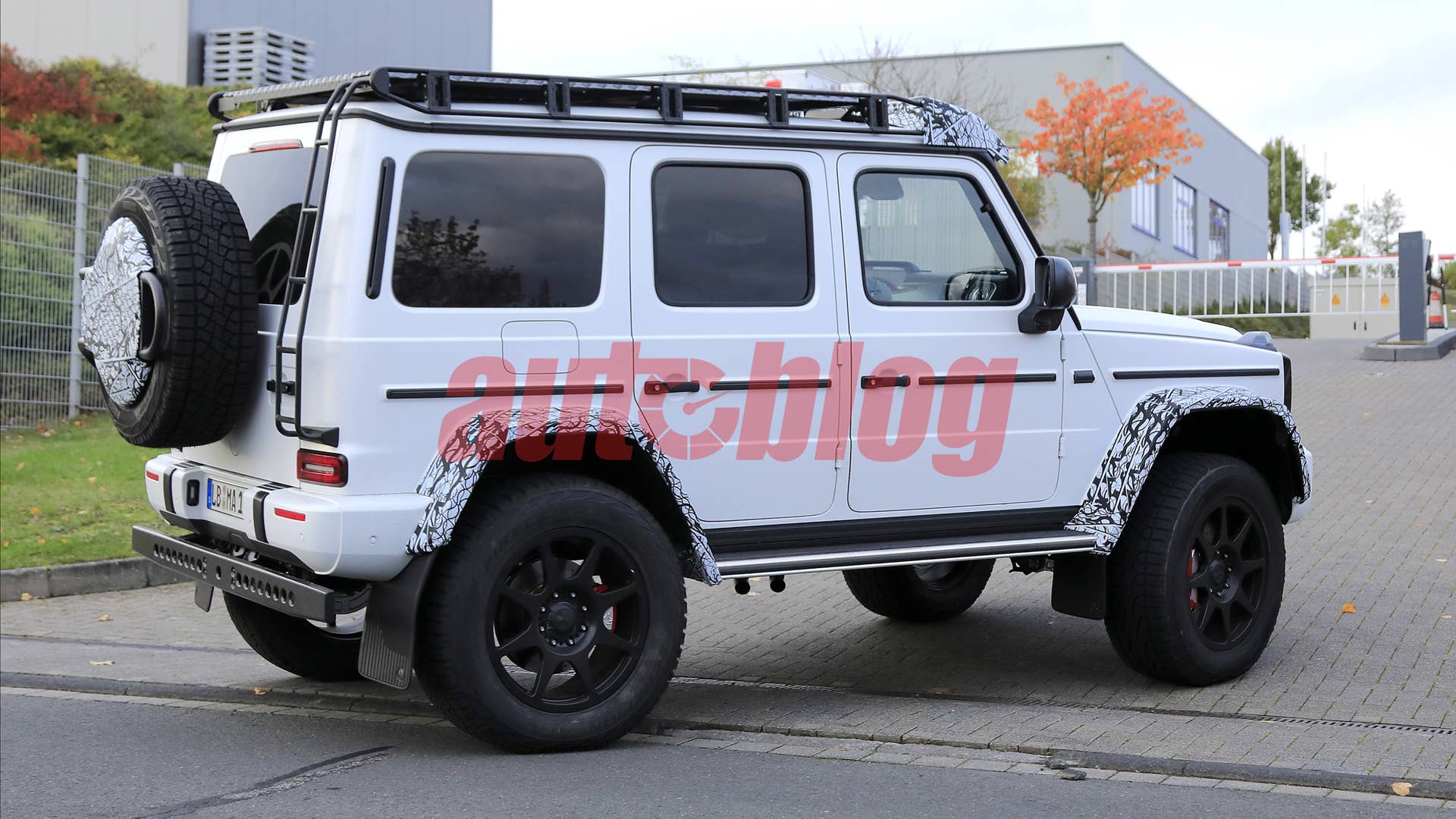 Spy shot of secretly tested future car