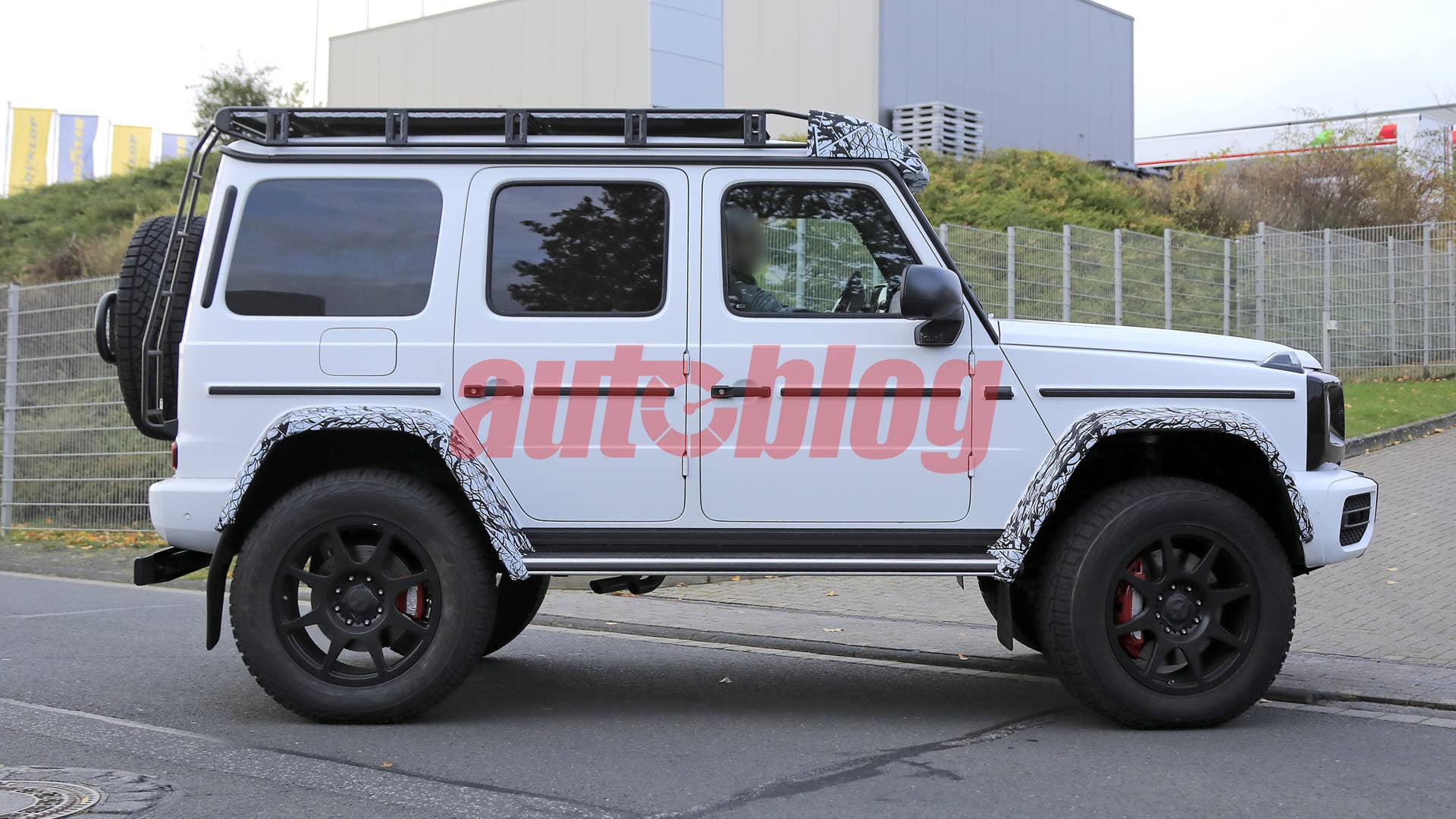 Spy shot of secretly tested future car