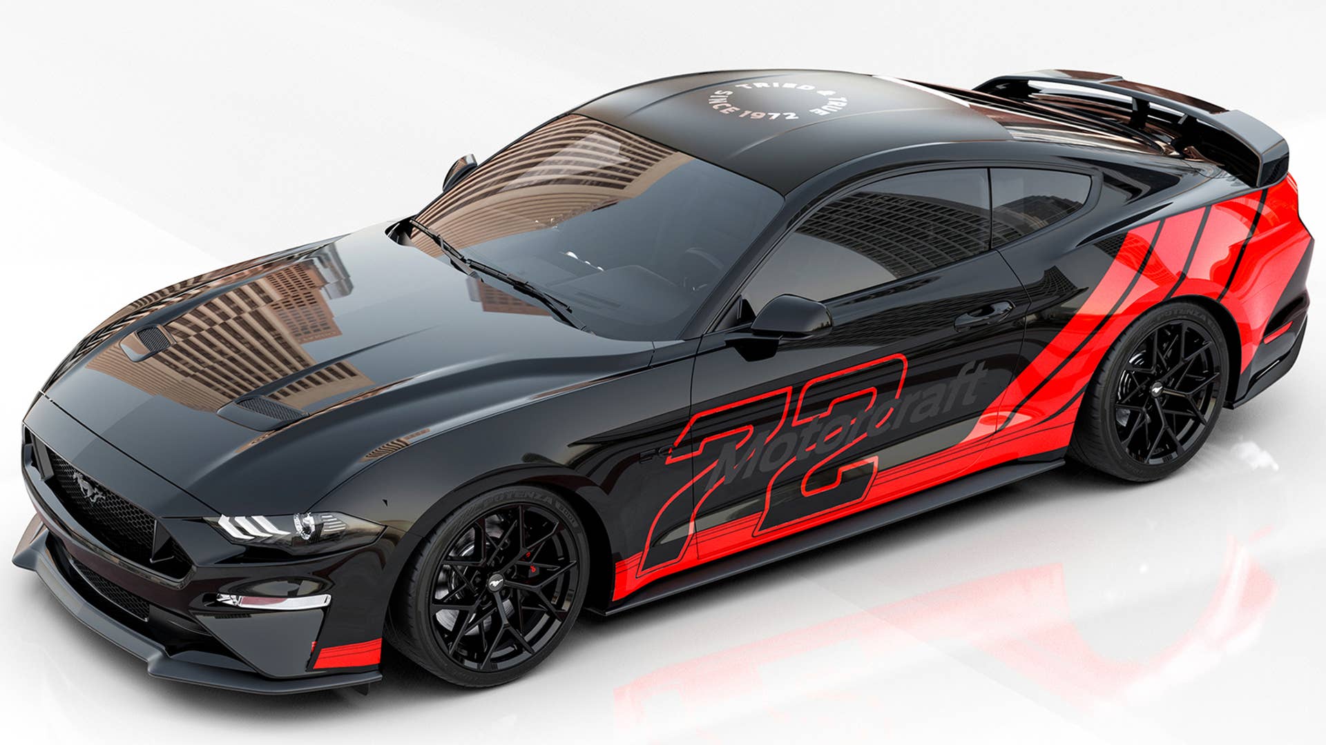 Computer-Generated Image Shown. This vehicle has been modified by an independent vehicle modifier, and display of the vehicle is not intended to, nor does it constitute an endorsement of, the vehicle modifier, vehicle modifications or use of the vehicle by Ford Motor Company. Modifications to this vehicle may not be street legal or certified under Federal Motor Vehicle Safety Standards (FMVSS) and regulations or emissions regulations of the U.S. EPA or California. Vehicles that are neither street legal nor certified under FMVSS and safety and emission regulations are neither intended nor certified for use on public roads.