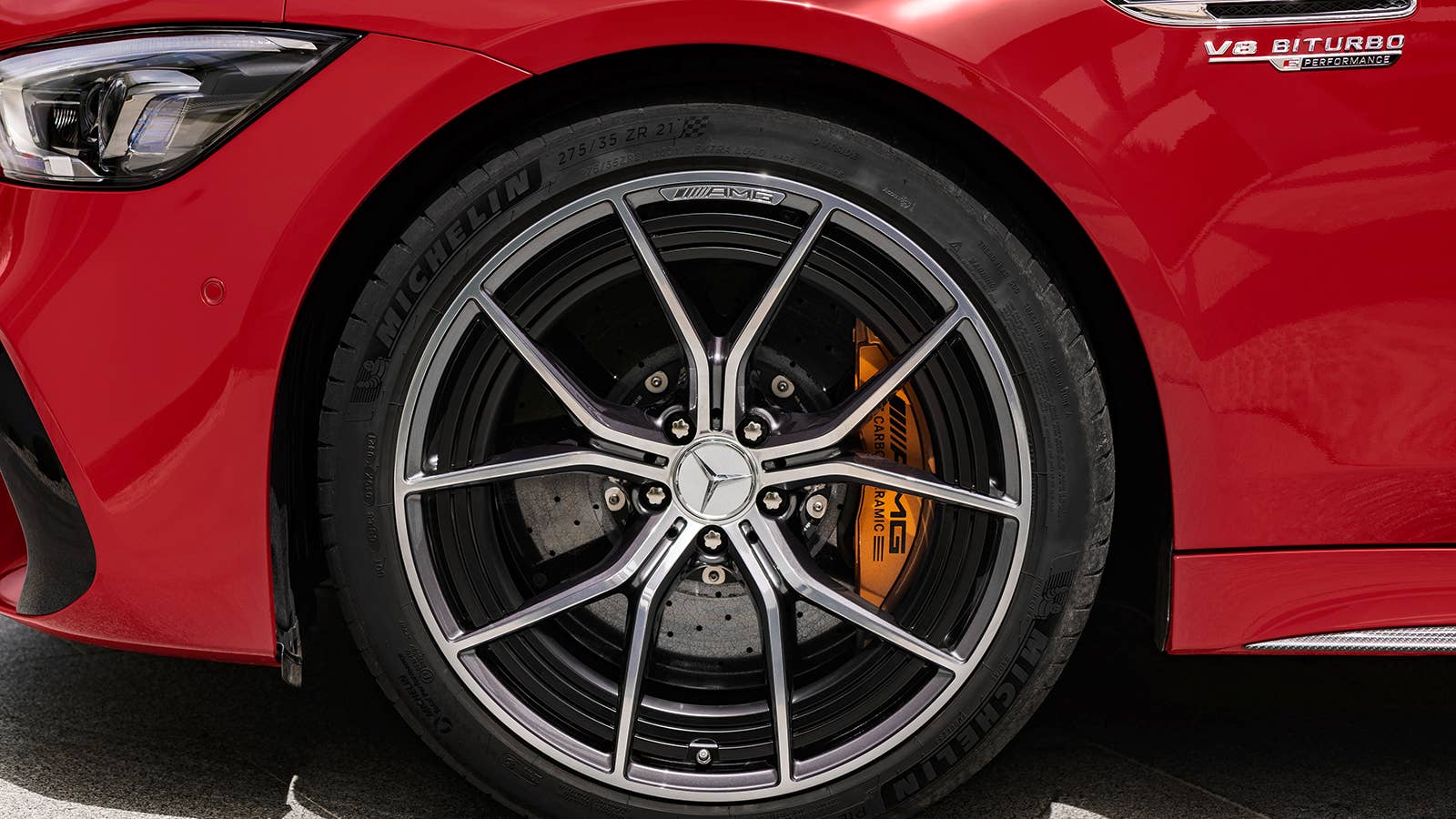 2022 Mercedes-AMG GT 63 S E PERFORMANCE (4MATIC+) (Kraftstoffverbrauch gewichtet, kombiniert (WLTP): 8,6 l/100 km; CO2-Emissionen gewichtet, kombiniert: 196 g/km; Stromverbrauch gewichtet: 10,3 kWh/100 km)Mercedes-AMG GT 63 S E Performance