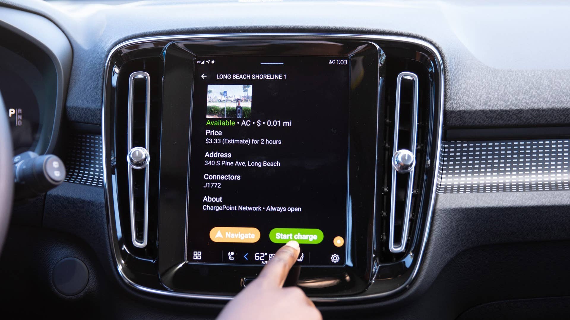 ChargePoint in-car app