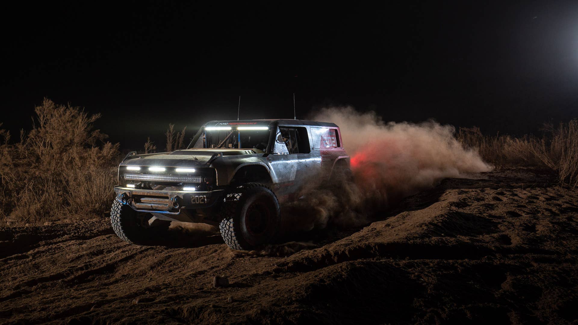 The Bronco R Race Prototype, piloted by Cameron Steele, Shelby Hall and a team of veteran Ford off-road racers, finished the 53rd SCORE-International Baja 1000 in Class 2 in just over 32 hours. The race adds to Bronco’s storied history at Baja dating back to 1967.