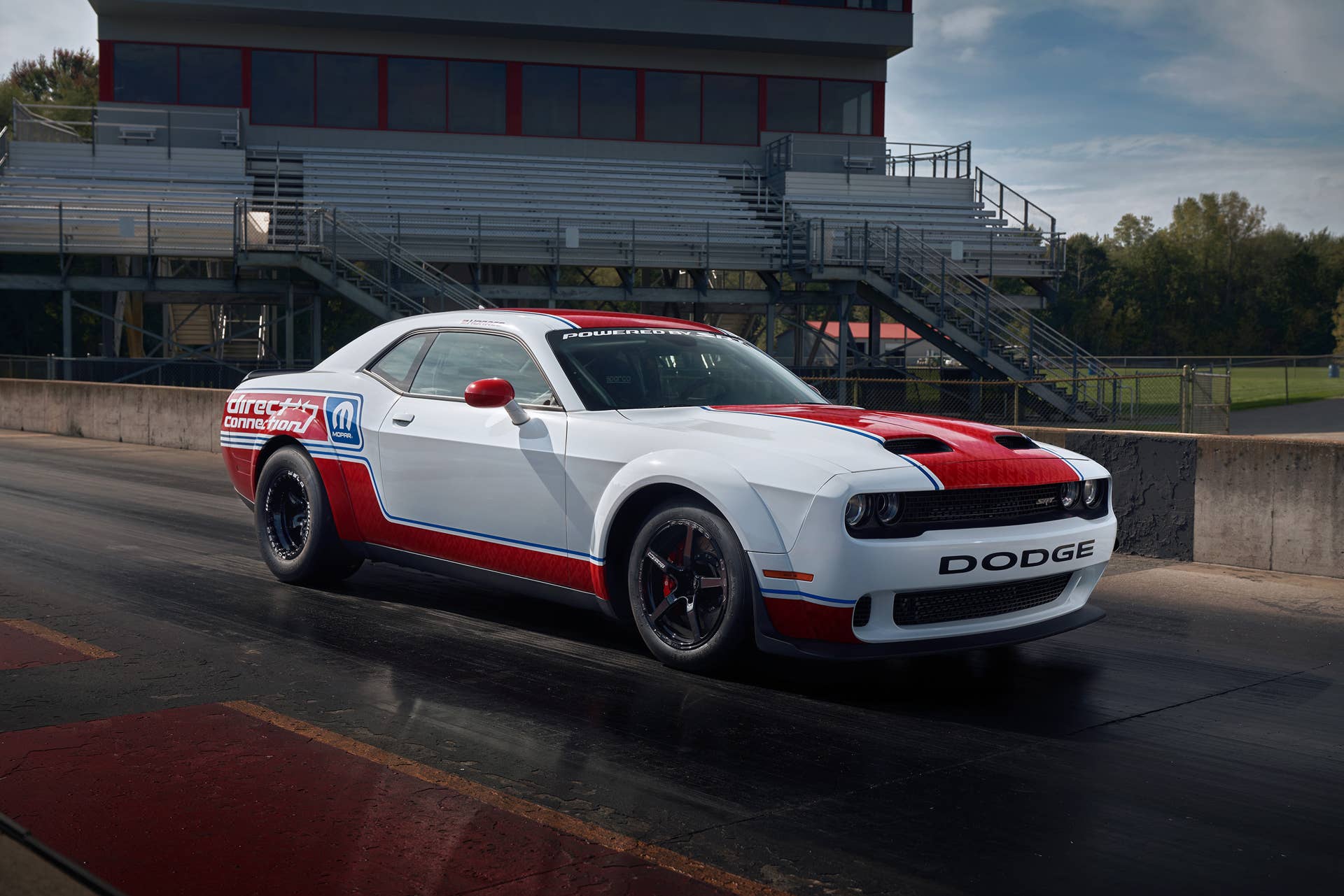 The Direct Connection Dodge Challenger SRT development vehicle, code-named DC 170, demonstrates what a Direct Connection customer can achieve and helps validate Direct Connection parts, kits and crate engines.