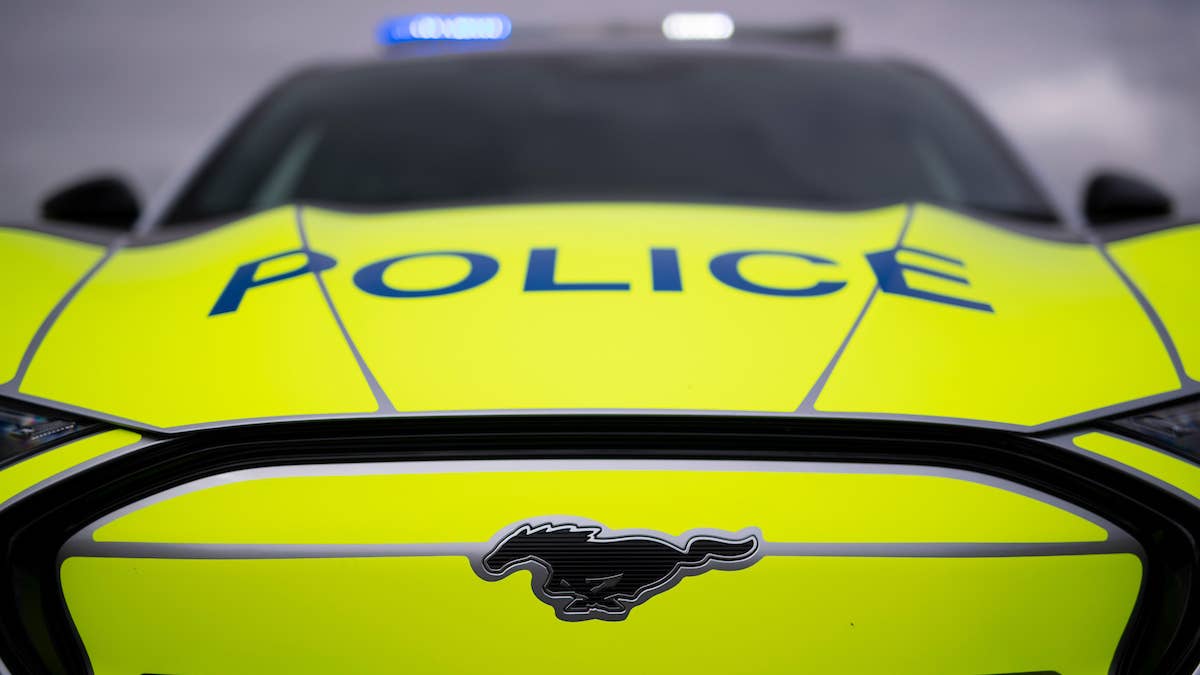 27/08/21 Ford Mustang Mach-E police car at Safeguard SVP, Earls Colne, Essex. All Rights Reserved: F Stop Press Ltd. +44 (0)7765 242650 www.fstoppress.com www.rkpphotography.co.uk