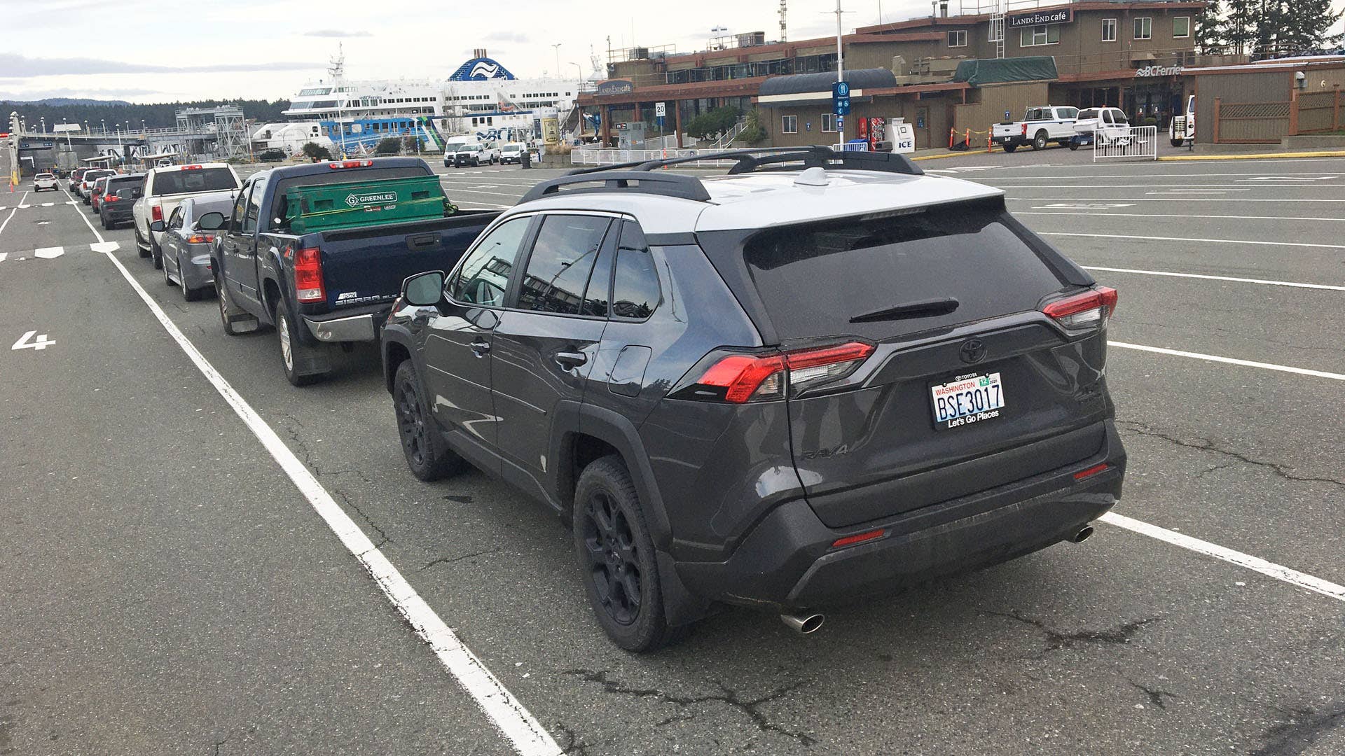 Waiting at the Schwartz Bay Ferry Terminal for the trip from Victoria to Vancouver