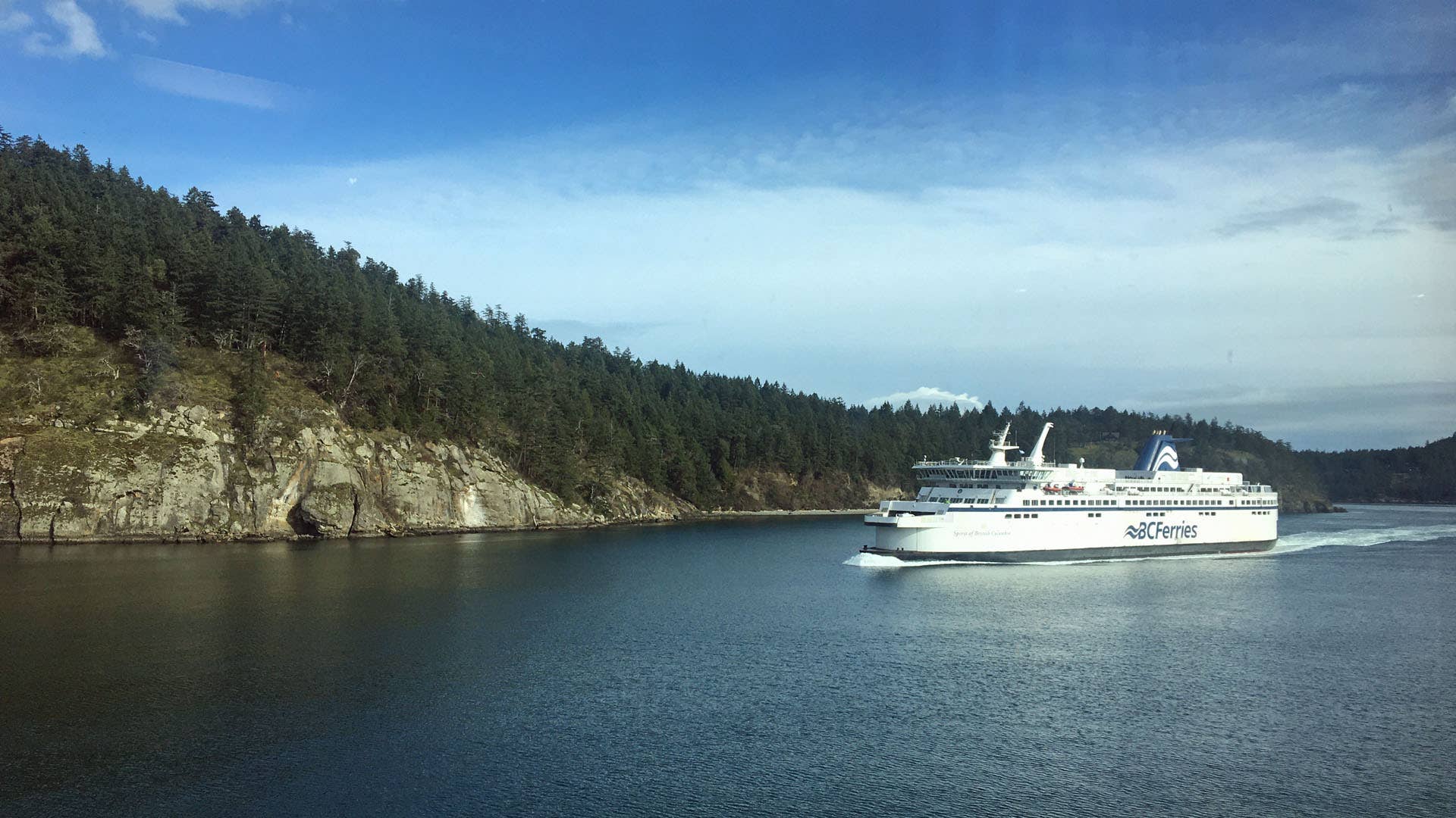 A BC ferry in the Bay Islands between Victoria and Vancouver