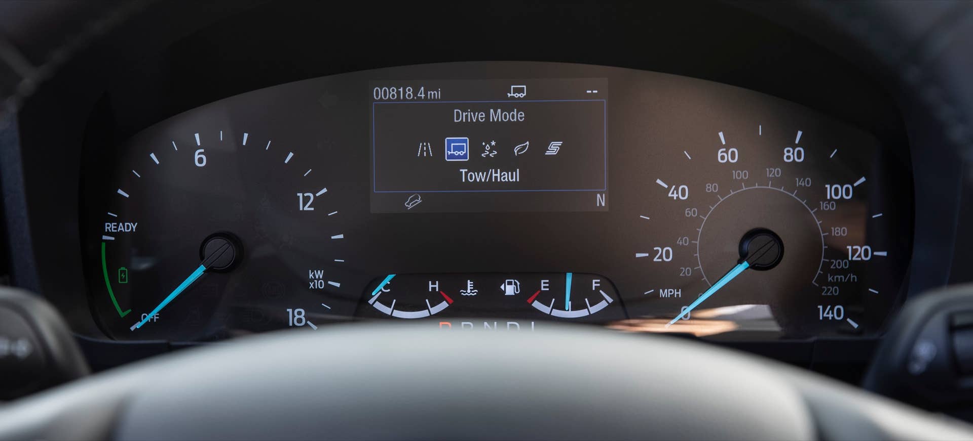 2022 Ford Maverick Hybrid XLT interior. Preproduction vehicle with optional equipment shown. Available fall 2021. Driver-assist features are supplemental and do not replace the driver’s attention, judgment and need to control the vehicle. It does not replace safe driving. See Owner’s Manual for details and limitations