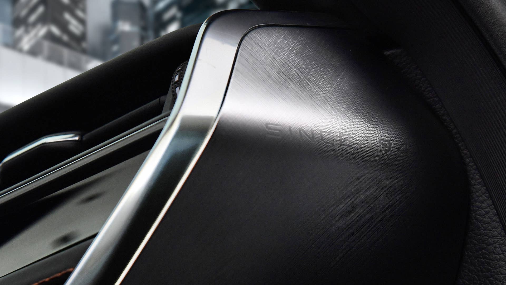 The all-new 2022 Jeep® Grand Cherokee Summit Reserve model’s leather-wrapped instrument panel with structural metal trim celebrates the Jeep brand's 80-year history.