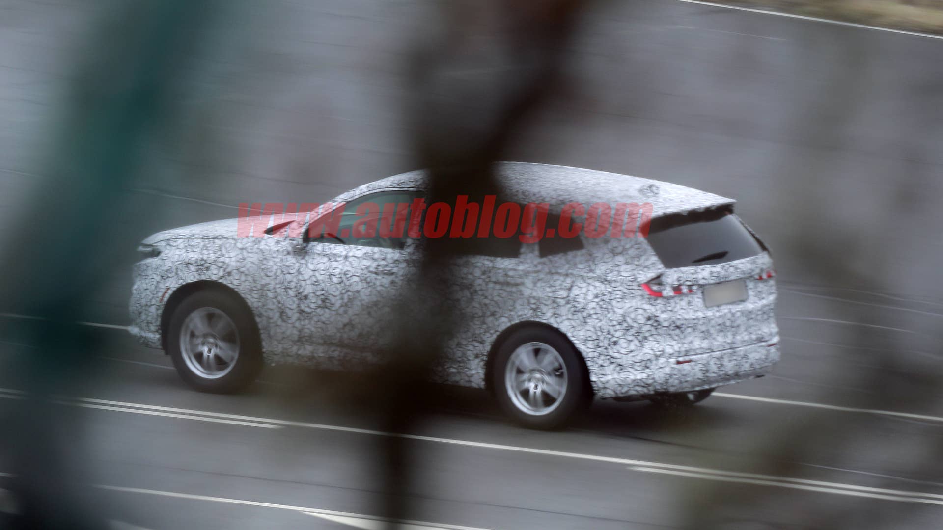 Spy shot of secretly tested future car