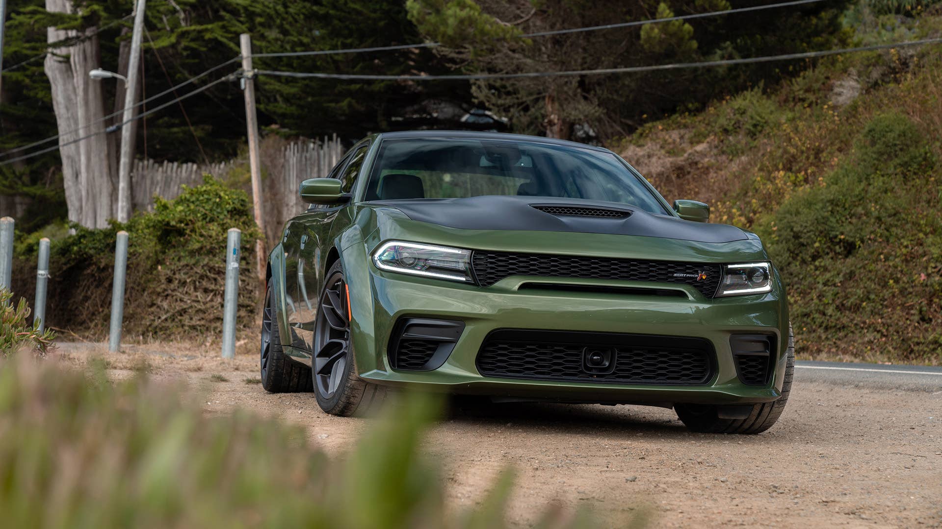 The Dodge Charger Scat Pack Widebody is powered by the 392-cubic-inch HEMI® V-8 engine with the best-in-class naturally aspirated 485 horsepower mated to the TorqueFlite 8HP70 eight-speed transmission