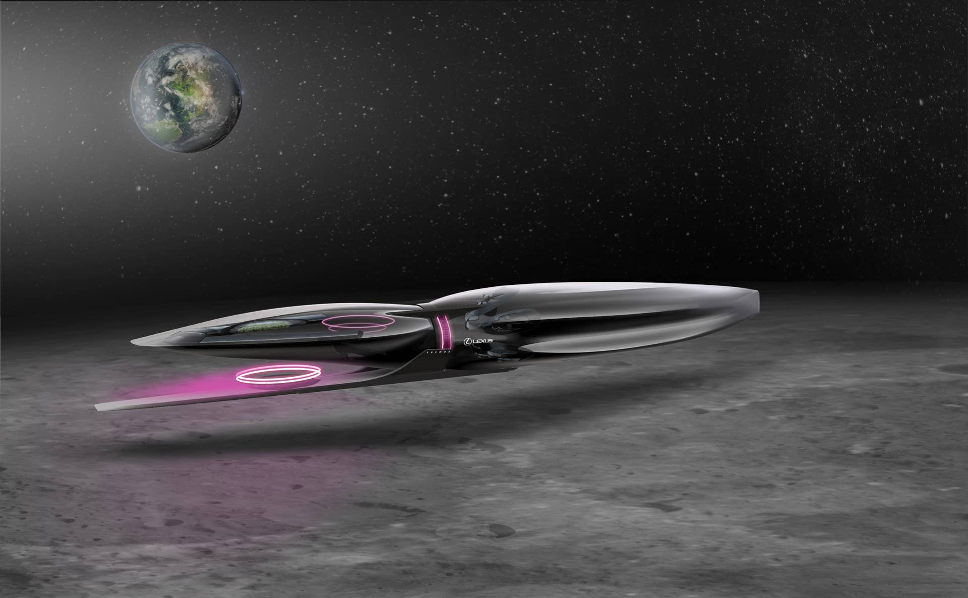 Lexus designers at the European Advanced Design Studio create lunar transport concepts for Document Journal magazine. This is the Lexus Cosmos by J. Henry.